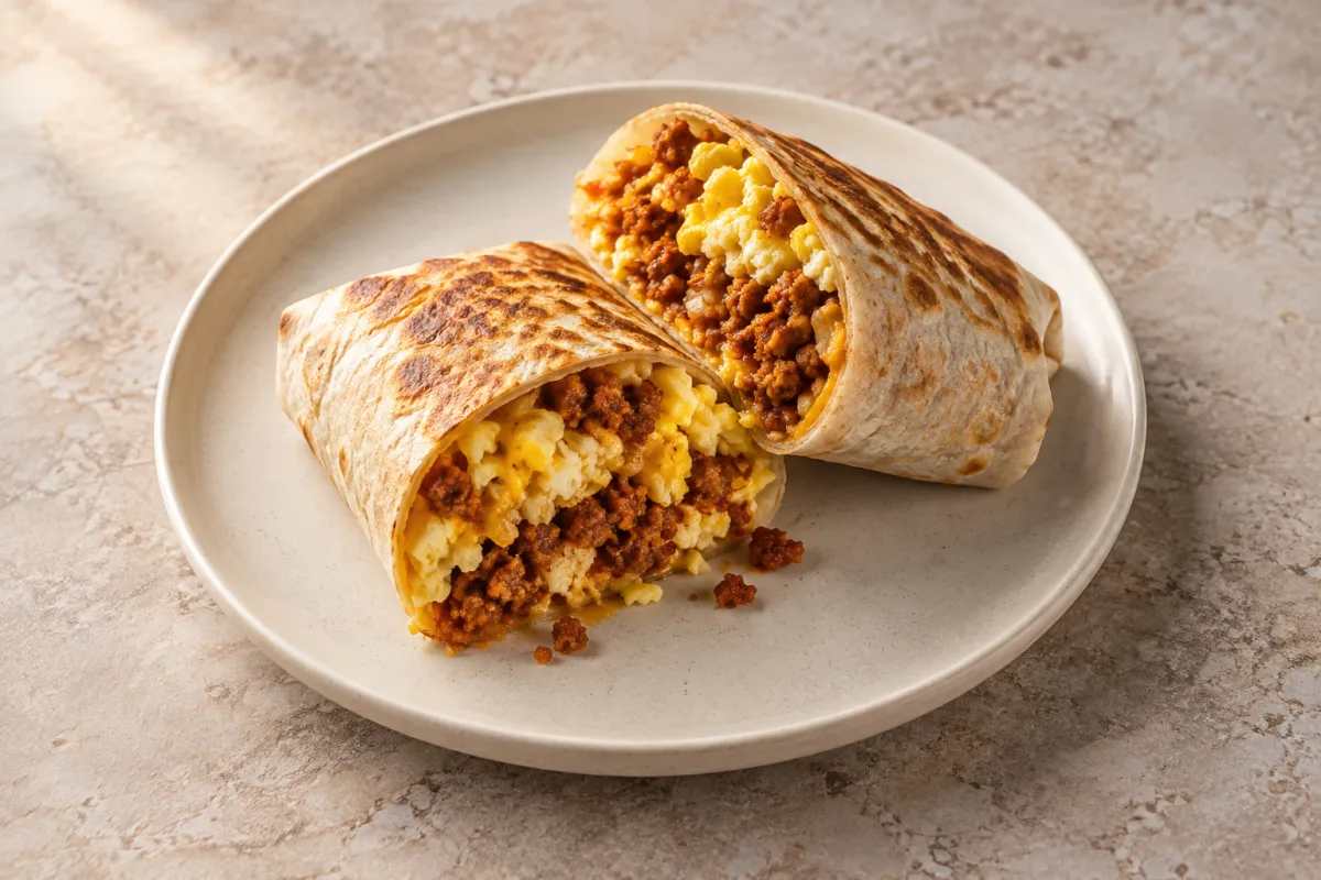 Chorizo Breakfast Burrito — meal illustration