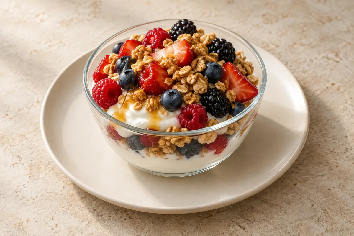 Berry Parfait with Honey — meal illustration
