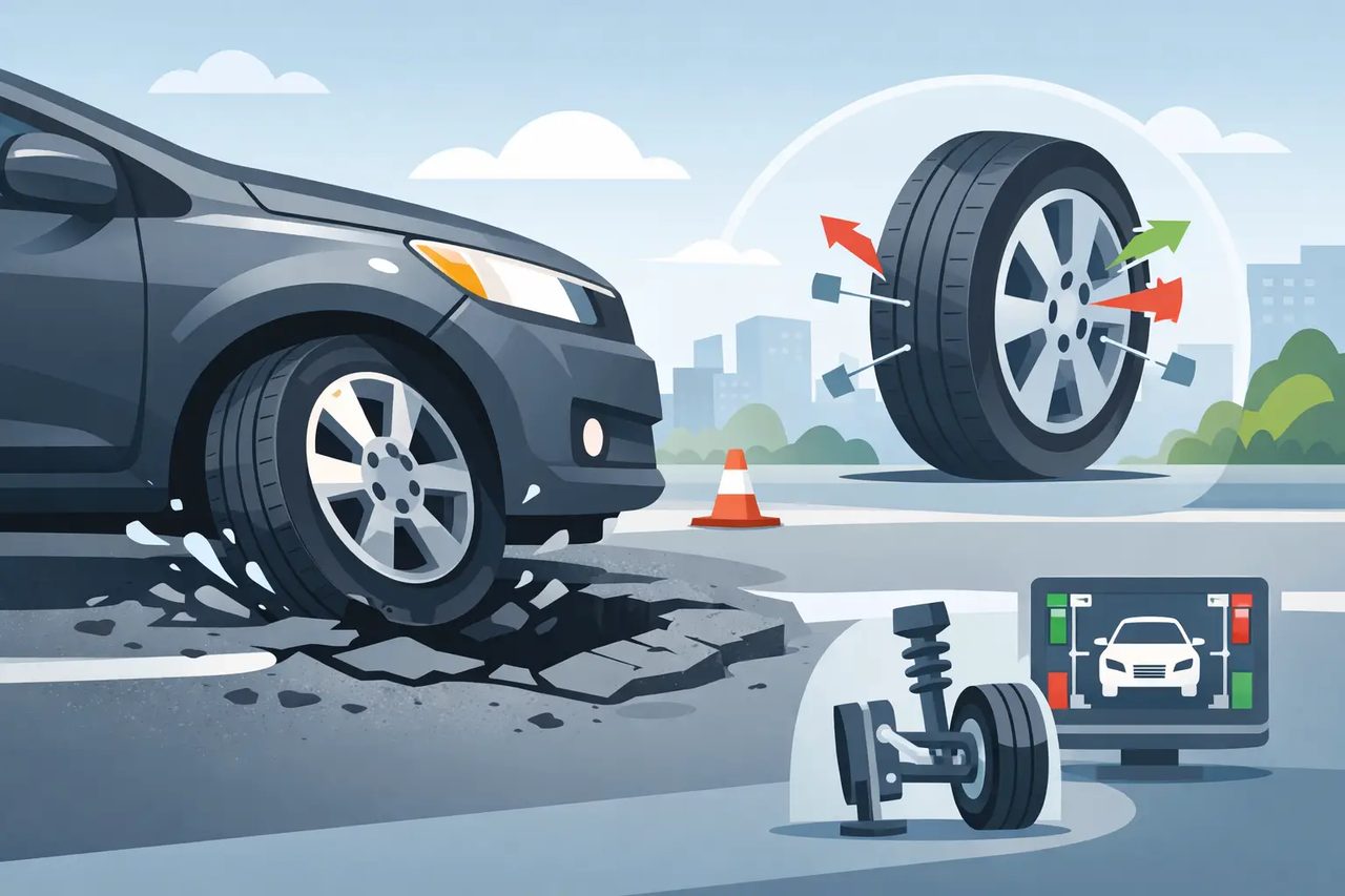 7 Signs You Need Wheel Alignment After a Pothole