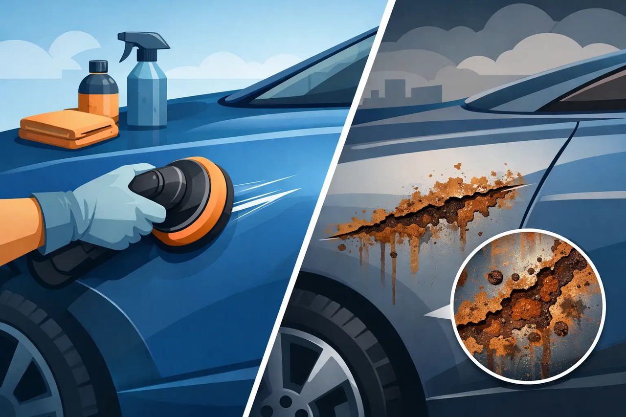 Auto Paint Scratch Repair Before Rust Spreads