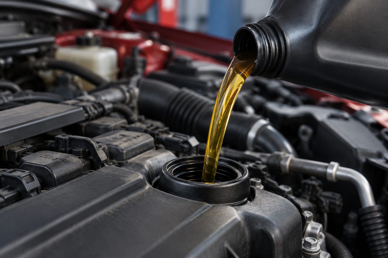 Oil changes & maintenance — representative AI-generated service illustration