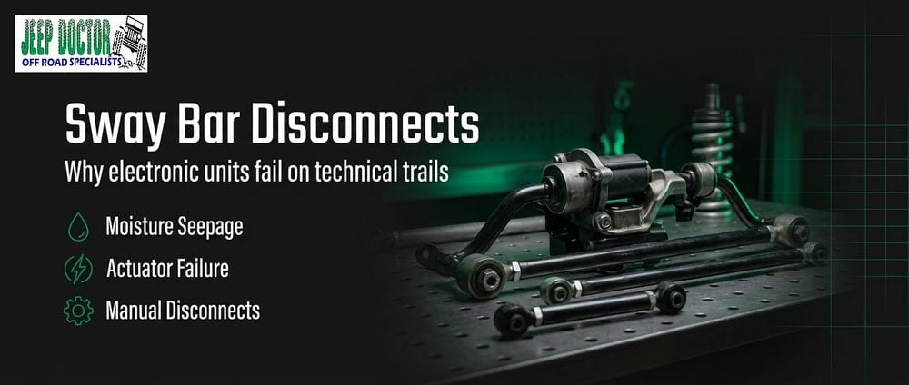 Jeep suspension on a rocky trail