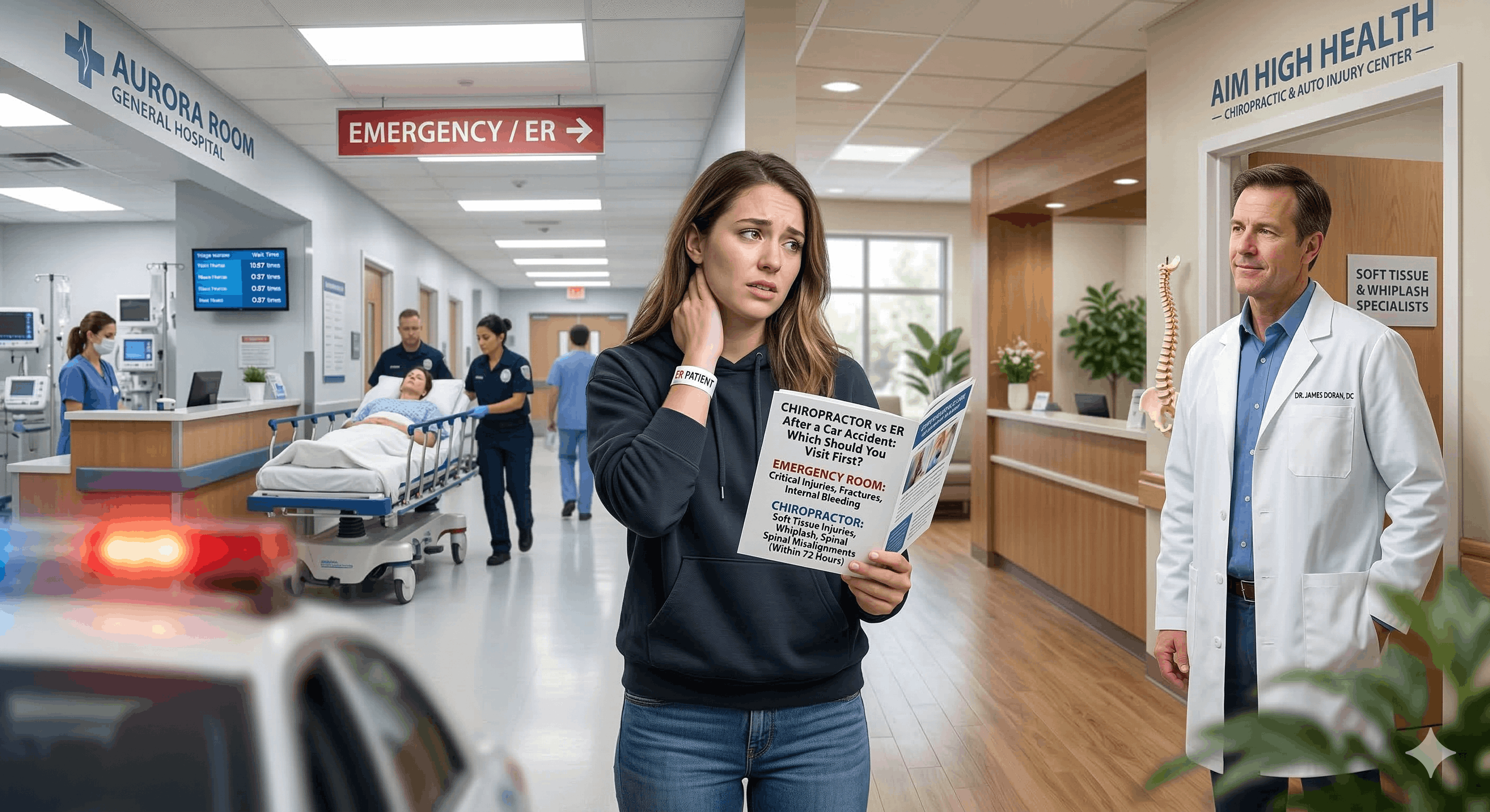 Chiropractor vs ER After a Car Accident: Which Should You Visit First?